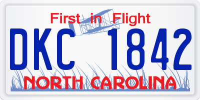 NC license plate DKC1842