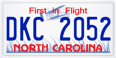 NC license plate DKC2052