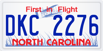NC license plate DKC2276
