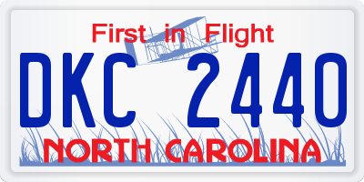 NC license plate DKC2440