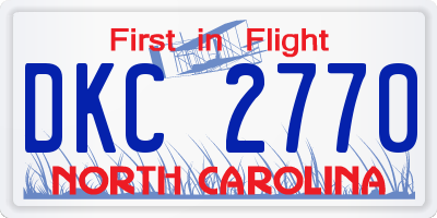 NC license plate DKC2770