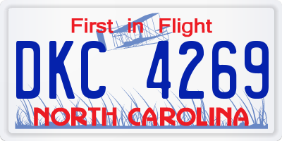 NC license plate DKC4269