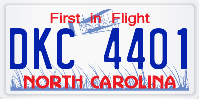 NC license plate DKC4401