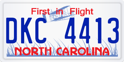 NC license plate DKC4413