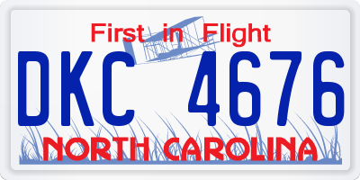 NC license plate DKC4676