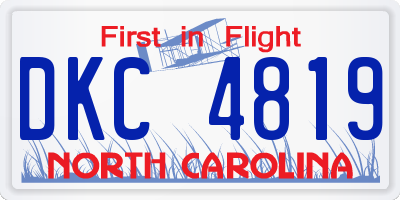 NC license plate DKC4819
