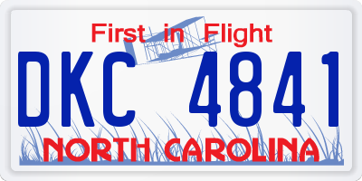 NC license plate DKC4841
