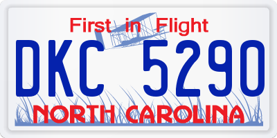 NC license plate DKC5290