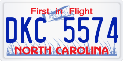 NC license plate DKC5574
