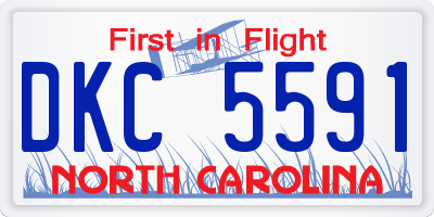 NC license plate DKC5591