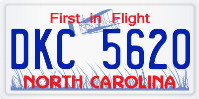 NC license plate DKC5620