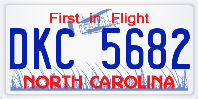 NC license plate DKC5682