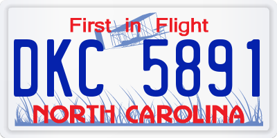 NC license plate DKC5891