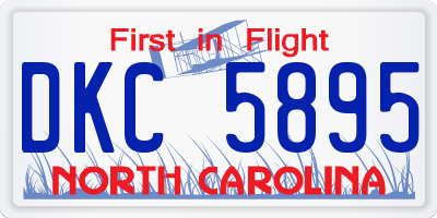 NC license plate DKC5895