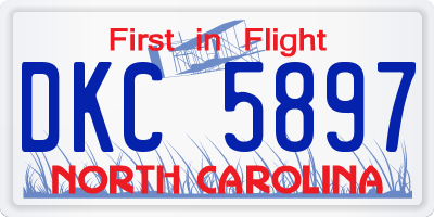 NC license plate DKC5897