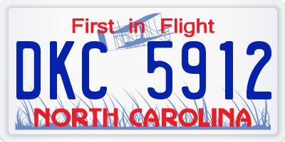 NC license plate DKC5912
