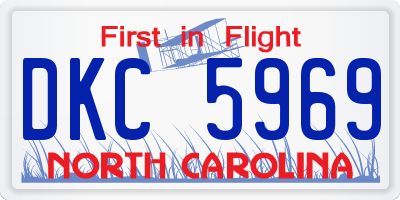NC license plate DKC5969
