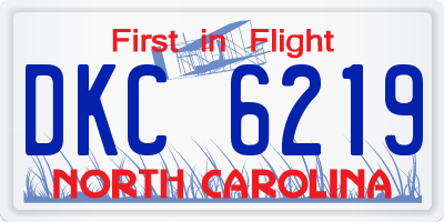 NC license plate DKC6219