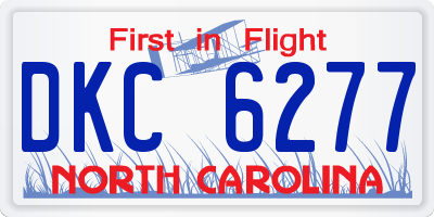 NC license plate DKC6277
