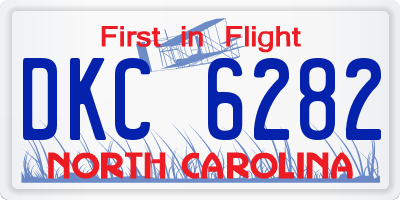 NC license plate DKC6282