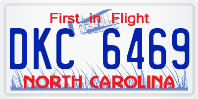 NC license plate DKC6469