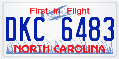 NC license plate DKC6483