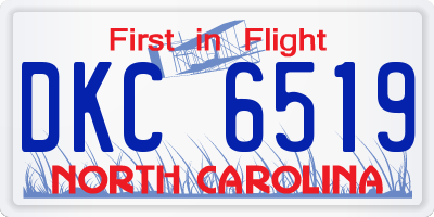 NC license plate DKC6519