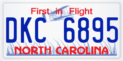 NC license plate DKC6895