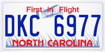 NC license plate DKC6977