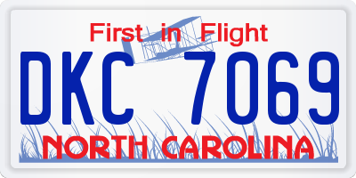 NC license plate DKC7069