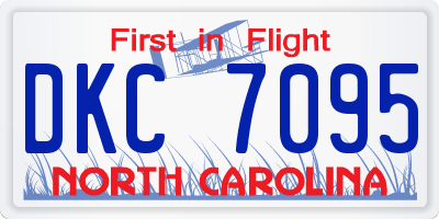 NC license plate DKC7095