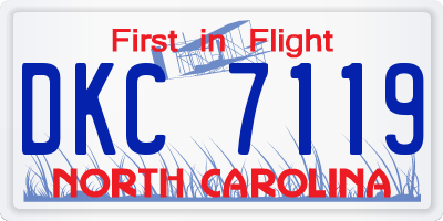 NC license plate DKC7119