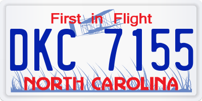 NC license plate DKC7155