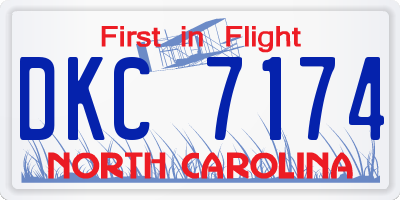 NC license plate DKC7174