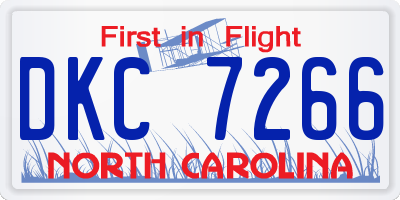 NC license plate DKC7266