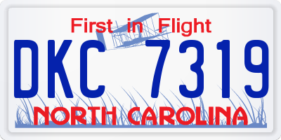 NC license plate DKC7319