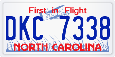 NC license plate DKC7338