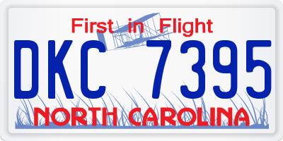 NC license plate DKC7395