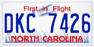 NC license plate DKC7426