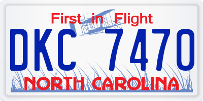 NC license plate DKC7470