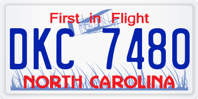 NC license plate DKC7480