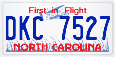 NC license plate DKC7527
