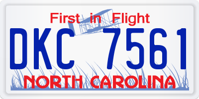 NC license plate DKC7561