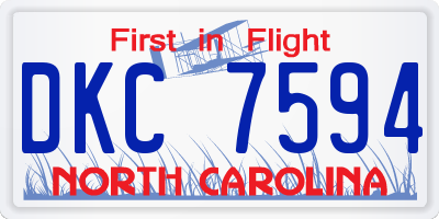 NC license plate DKC7594