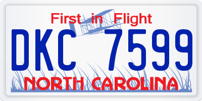 NC license plate DKC7599
