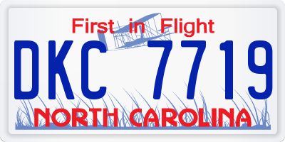 NC license plate DKC7719