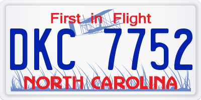 NC license plate DKC7752