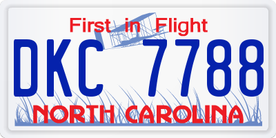 NC license plate DKC7788