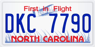 NC license plate DKC7790