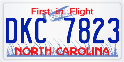 NC license plate DKC7823